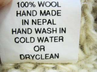 Vtg Mens Nepal Wool Nordic Fair Isle Ski Sweater Sz Lg  