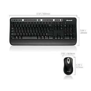 MICROSOFT Wireless Media Desktop 1000 Keyboard Mouse Optical Wireless 
