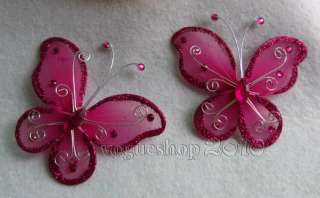 10pcs Stocking Butterflies Many Color Available 7.5cm  