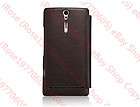 rn0034 brown genuine leather case pouch cover shell bag for
