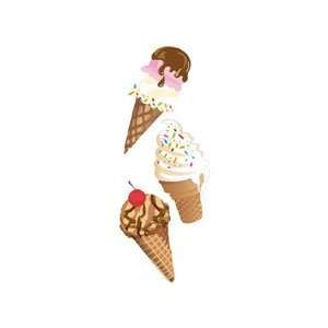  Ice Cream Dimensional Stickers: Office Products