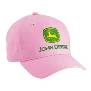  John Deere Youth Pink Twill Hat w/ Green/Yellow Logo: Home 