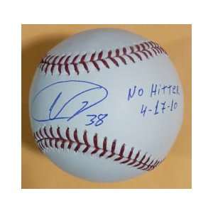  Ubaldo Jimenez Autographed Colorado Rockies MLB Baseball w 