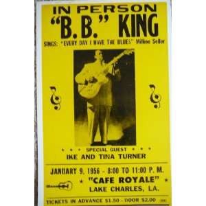  B.b. King W/special Guest Ike & Tina Turner Poster 