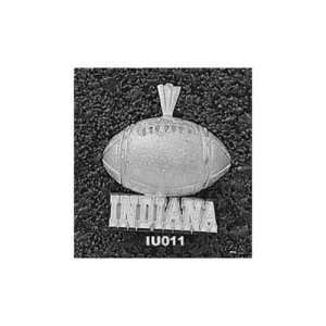 Indiana University Indiana Football Pendant (Silver):  