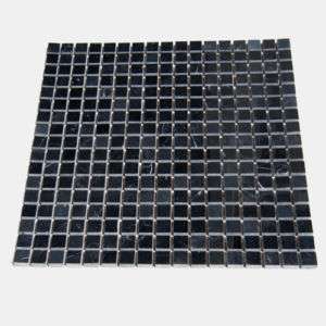 Black White Vein Marble Mosaic Tile Polished x 1/2 5/8  