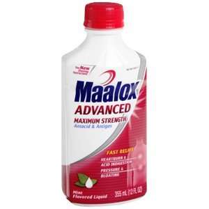  MAALOX MAX STRENGTH COOLING MINT 12 OZ: Health & Personal 