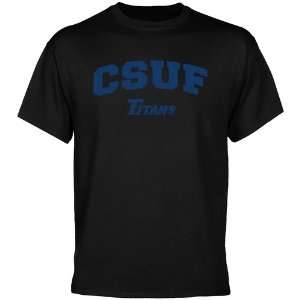   State Fullerton Titans Black Mascot Arch T shirt