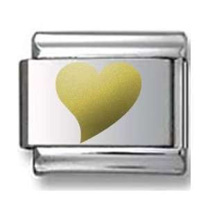  Heart Design Gold Laser Italian Charm: Jewelry
