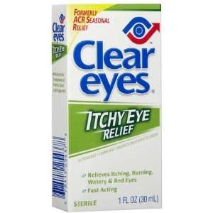  Clear Eyes Itchy Eye Relief Eye Drops 1 oz (Quantity of 4 