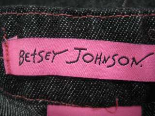 BETSEY JOHNSON Girls Black Designer Jean Pants Sz 14  