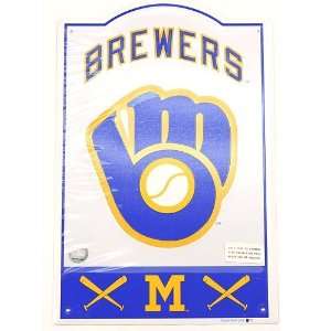   Brewers Glove Collectible 12 x 18 Tin Sign: Sports & Outdoors