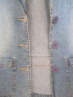 WOMENS H&M HM LOGG BLUE JEAN FADED JACKET SIZE 6  