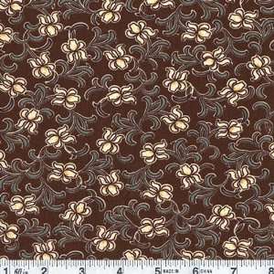  45 Wide Era Mini Magnolia Brown Fabric By The Yard Arts 