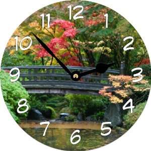  Rikki KnightTM Japanese Garden Art Large 11.4 Wall Clock   Ideal 