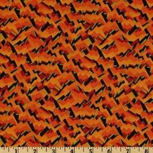  44 Wide Jazz Shapes Orange Fabric By The Yard Arts 