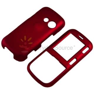For LG VN250 Cosmos Rubber Red Black Case Cover+LCD  
