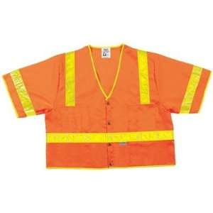   Lum. Class Iii Poly Fluorescent Safety Vest Orng 611 Cl3Sovx4   lum