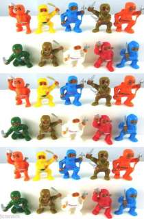 NINJA FIGHTERS PARTY FAVOR CAKE TOPPER 30 PCS NEW  