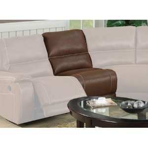  Loukas Warm Brown Leather Reclining Sectional with Armless 