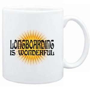  Mug White  Longboarding is wonderful  Hobbies Sports 