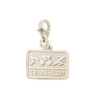  Rembrandt Charms Triathlon Charm with Lobster Clasp, 14k 