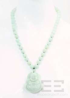 Designer Round Jade Buddha Medallion Multi Strand Necklace  