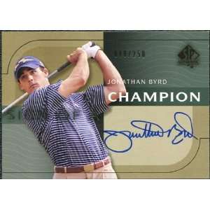   of a Champion #JB Jonathan Byrd Autograph /250 Sports Collectibles