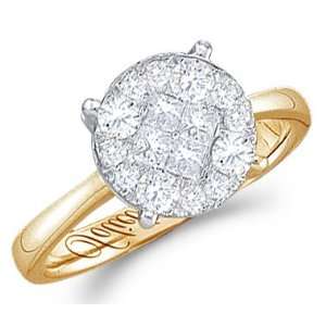   Solitaire Setting 14k Yellow Gold (1/4 Carat), Size 5 Jewel Roses