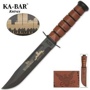  Kabar 9/11 Never Forget USN Combat Knife with Leather 