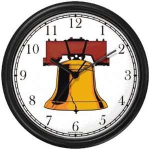 Liberty Bell Americana Wall Clock by WatchBuddy Timepieces (White 
