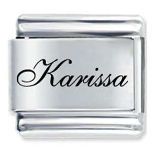   Edwardian Script Font Name Karissa Italian Charms: Pugster: Jewelry