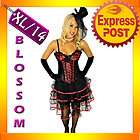 BAK Kiss Burlesque Showgirl Moulin Rouge Costume Corset Skirt Set XL 