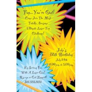  Neon Laser Tag Party Invitations: Everything Else