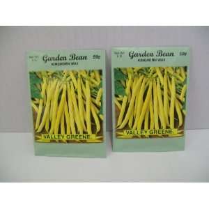  Garden Bean Kinghorn Wax Seeds (2 Packs) Patio, Lawn 