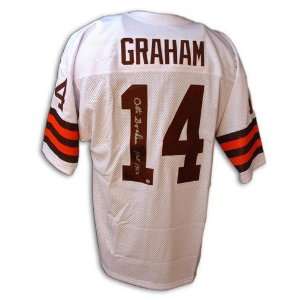  Autographed Otto Graham Cleveland Browns White Throwback 