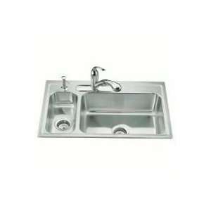  Kohler K 3347L 4 Toccata High/Low Self Rim Kitchen Sink 