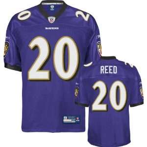 Ed Reed Jersey: Reebok Authentic Purple #20 Baltimore Ravens Jersey 