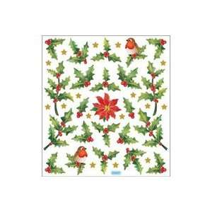  Multi colored Stickers holly Berries And Birds 6 Pack: Everything Else