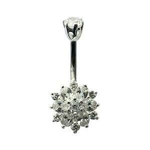 belly rings by GlitZ JewelZ ?   with 14 Laser cut CZ crystals hand set 