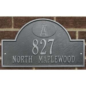 Los Angeles Angels MLB Personalized Address Plaque   Pewter Silver
