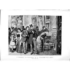  1879 Picture Gallery Art Paintings Picture Old Print: Home 