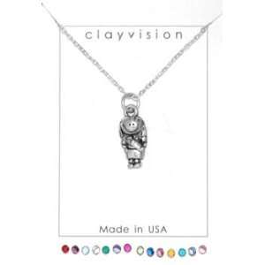 Clayvision Girl Scout Brownie Charm Necklace with No Swarovski Crystal