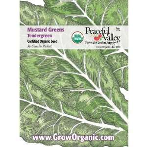  Organic Mustard Seed Pack, Tendergreen: Patio, Lawn 