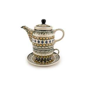  Polish Pottery Herb Garden Tea for One: Kitchen & Dining