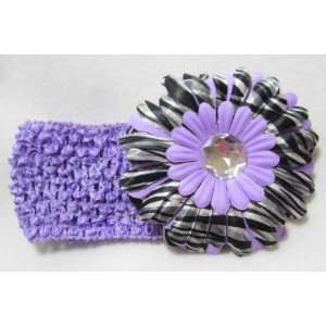  Purple and Zebra Daisy Flower Crochet Headband: Everything 