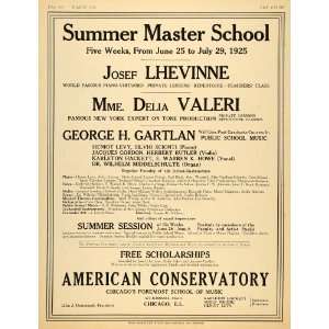  1925 Ad American Conservatory Music School Chicago Levy 