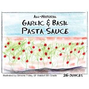 Simones All Natural Waldorf Garlic & Basil Pasta Sauce, 25 Oz 
