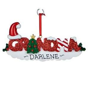    Personalized Grandma Letters Christmas Ornament