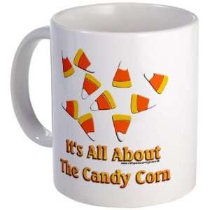 Candy Corn Halloween Mug by  